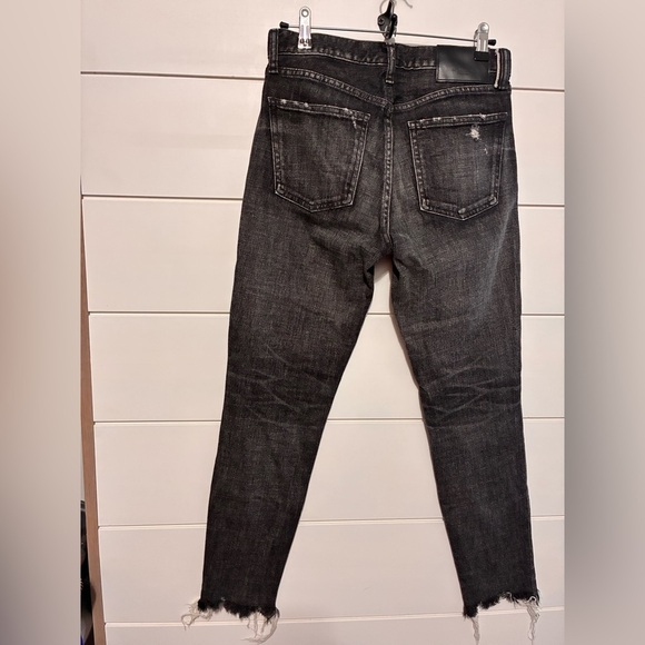 MOUSSY VINTAGE Black Checotah Mid-Rise Skinny Jeans with Chewed Hem size 26 - Picture 10 of 14